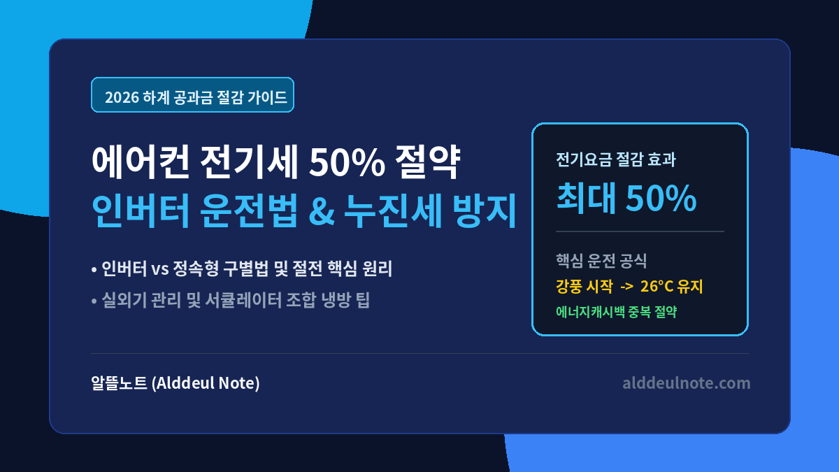 에어컨 전기세 절약 인버터 운전법 및 누진세 방지 썸네일