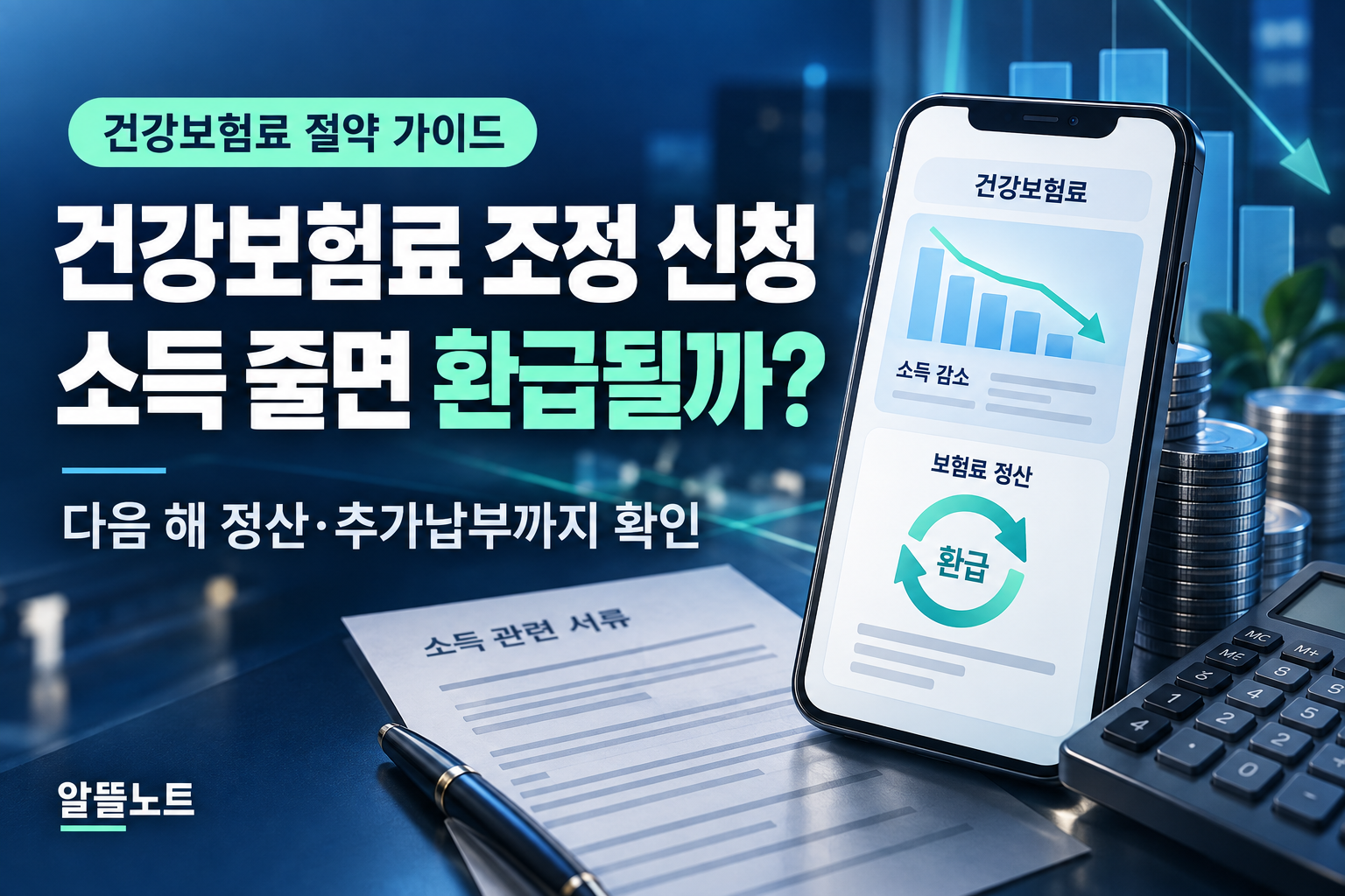 건강보험료 조정 신청방법과 소득 감소 후 정산 안내