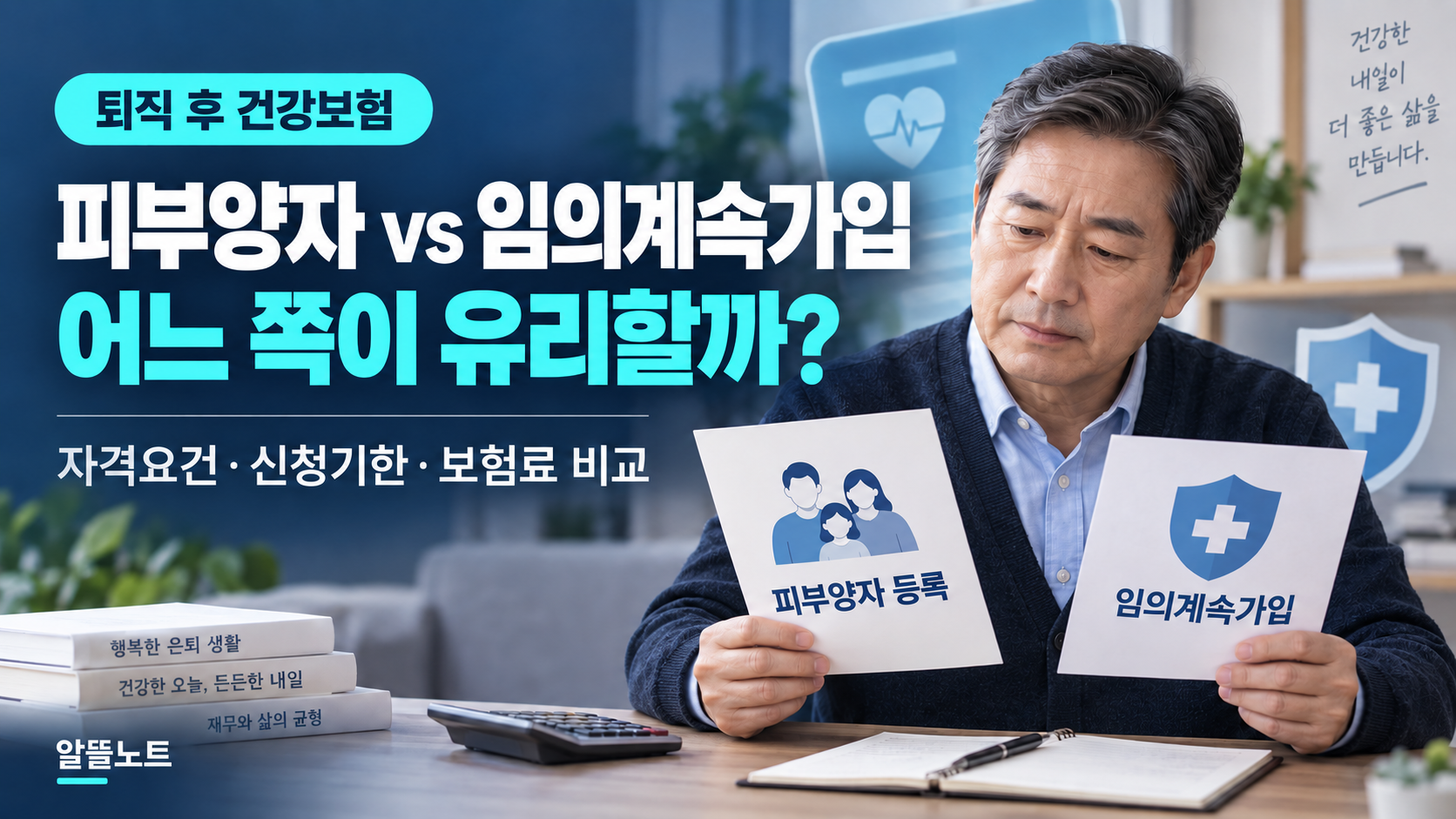 퇴직 후 건강보험 피부양자와 임의계속가입 비교
