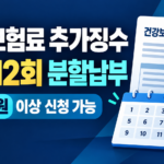건강보험 정산보험료 추가징수 최대 12회 분할납부 안내